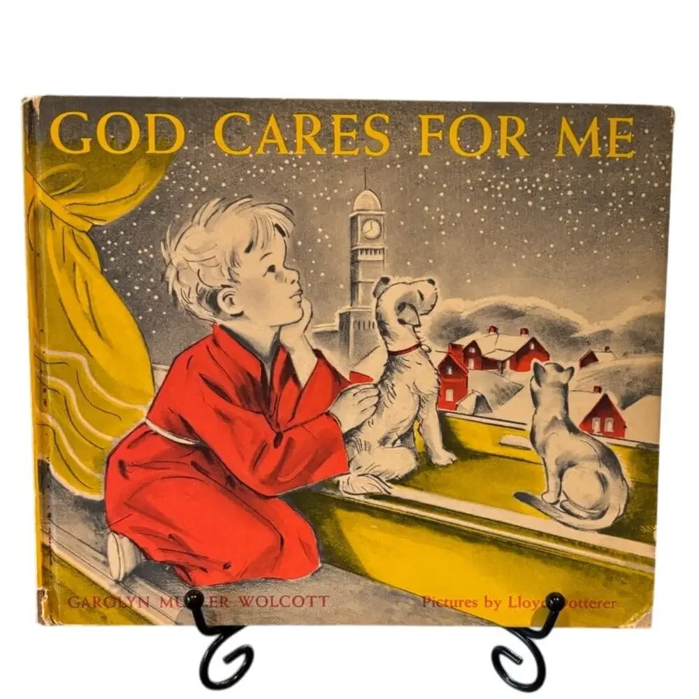 VTG 1956 God Cares for Me Book by Carolyn M. Wolcott, HC